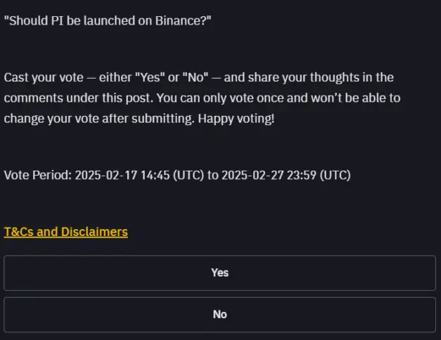 Binance'S Vote On Pi Listing